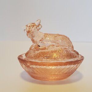 Cow Sitting on Hay Salt Cellar